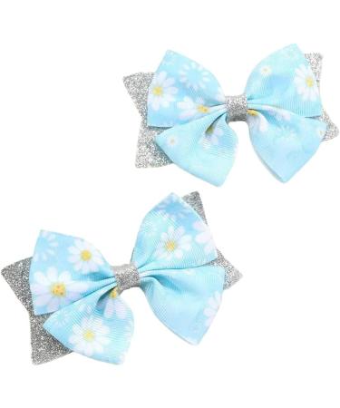 New 2025 2Pcs Glitter Hair Bow Clips For Ribbon Hairpin Barrettes Handmade Ice Cream Bowknot Hair Clips Girs Hair Accessories Jewelry Fashion Accessories Creative Gift - Buy Online on GoSupps.com