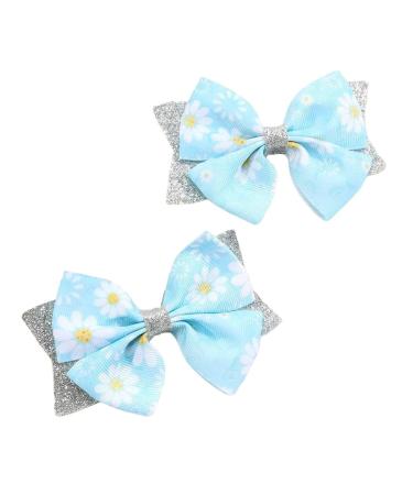New 2025 2Pcs Glitter Hair Bow Clips For Ribbon Hairpin Barrettes Handmade Ice Cream Bowknot Hair Clips Girs Hair Accessories Jewelry Fashion Accessories Creative Gift