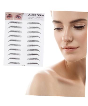Housoutil 2pcs 3d Eyebrow Stickers Suits Makeup Eyes Brown Natural Simple Eyebrow Tool Women's Clothing 6d