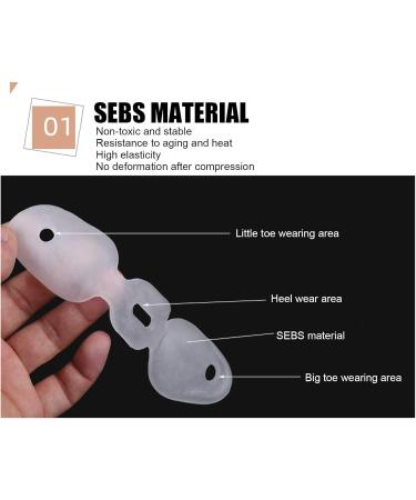 Buy 5 Pairs Unisex Hallux Valgus Corrector - Breathable Toe Separator for Optimal Foot Care - Buy Online on GoSupps.com