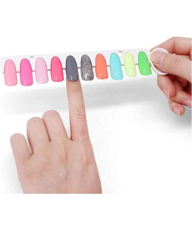 Nail Tips Color Chart Odorless Nail Polish Sample Book Plastic for Home for Nail Salon - Buy Online on GoSupps.com