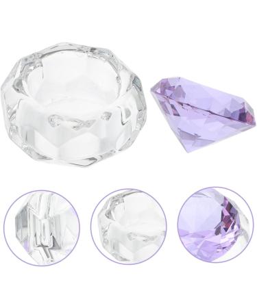  FOMIYES FOMIYES Transparent Nail Art Crystal Cup Lidded Manicure Cup Liquid Powder Mixing Cup - Buy Online on GoSupps.com