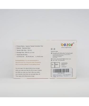 Bezox 2PC Ingrown Toenail Tools - Stainless Steel Nail Correction Buckle & Lifters for Ingrown Nails & Paronychia Treatment (Size 34-36) - Buy Online on GoSupps.com