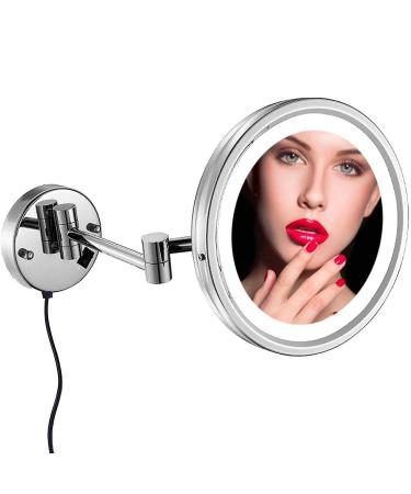 Yanning mirror bathroom round mirror 360 rotation - 8.5 inches ideal for applying make -up wearing contact lenses and shaving