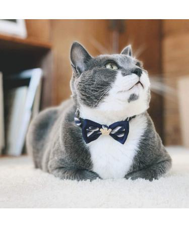 Necoichi Regal Crown Cat Collar in Navy - Premium Quality Feline Accessory - Buy Online on GoSupps.com