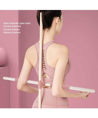 Yoga Sticks for Posture Correction and Stretching - Wooden Exercise Stick for Open Shoulders and Back - 19.7in - Men and Women - Buy Online on GoSupps.com