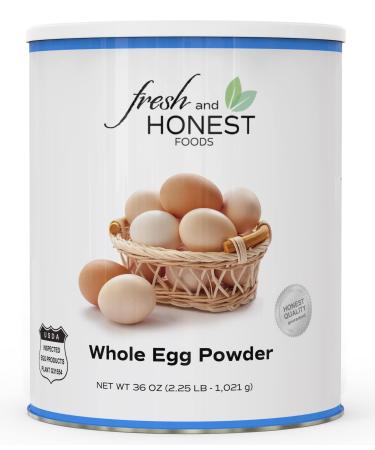 Fresh and Honest Foods Dehydrated Whole Eggs 40 OZ #10 Can (94 Servings). Up to 10+ Years Shelf Life. Perfect for Emergencies, Food Storage, Survival, Camping, and more.