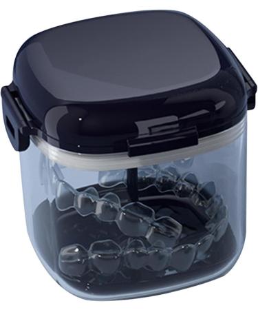 Anulely Mundsichtui Hierarchical Hohlzahn Aligner Etui | Transparent Orthodontic Box with Mirror Brush & Sapphire Blue Design - Food Quality Prosthesis Case - Buy Online on GoSupps.com