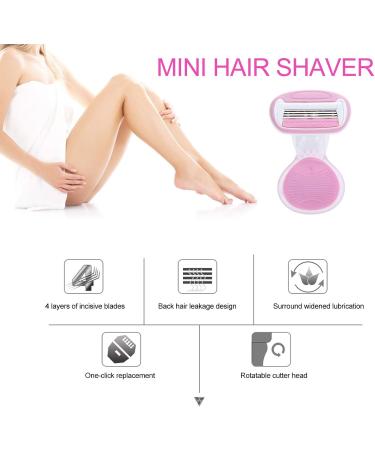 Vomeko Epilator for Women Female Manual Body Hair Trimmer Portable Facial Leg Hair Removal Tool Epilator Bikini Trimmers Pink - Buy Online on GoSupps.com