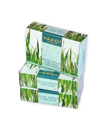 Buy Handmade Vetiver Soap - 100% Pure Essential Oils - All Natural Herbal Soap - Royal Indian Khus Bar Soap - Pack of 3 (8 Ounces - Buy Online on GoSupps.com