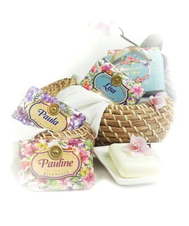 Natalie - Gift Soap Bar For Her Birthday Rose Scent Mum Grandmother Cleanser Lather Present Girl
