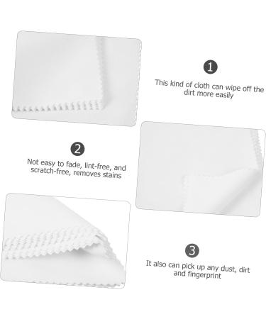 FOMIYES 50pcs Eyeglass Cleaning Cloths - Microfiber Glass Cleaner Wipes for Glasses Lenses & Screens | Premium White Fiber Cleaning Cloths - Buy Online on GoSupps.com