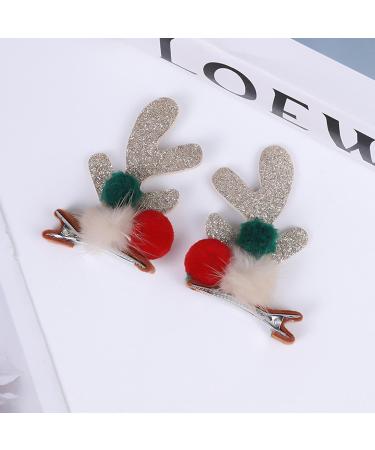 Christmas Reindeer Hair Clips | Santa Claus Reindeer Ears Barrettes - Christmas Girls Hair Clips Deer Horn Barrettes for Family Friends - Buy Online on GoSupps.com