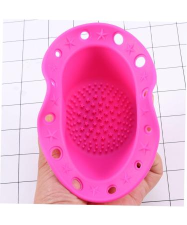 MAGICLULU 1pc Brush Cleaning Pad Make up Brush Holders Silicone Brush Cleaner Makeup Cleaning Pads Brush Cleansing Pad Brush Washing Mat Makeup Washing Pad Makeup Brush Sponge Detergent medium Rosy - Buy Online on GoSupps.com