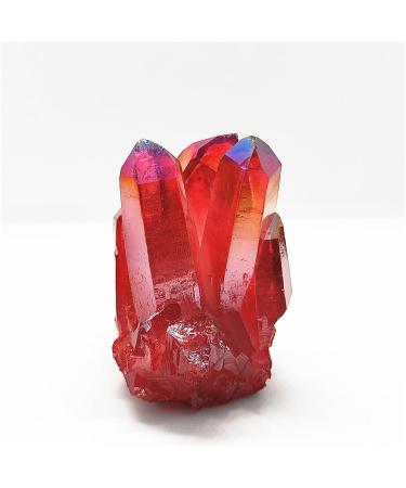 110g Natural Crystal Red Angel Aura Quartz Cluster specimens d Titanium Coating Quartz Cluster Decoration - Buy Online on GoSupps.com