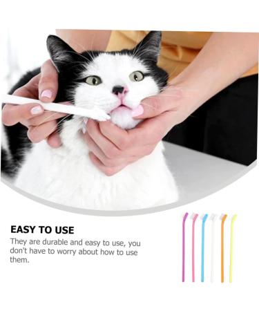 VILLCASE Puppy Toothbrush 6pcs Portable Pet Toothbrush Dog Toothbrushes Dog Toothbrush and Toothpaste Puppy Pet Brush Care - Buy Online on GoSupps.com