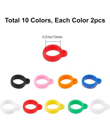 GORGECRAFT 20PCS 10 Colors Anti-Lost Silicone Rubber Rings Band Holder Multipurpose Adjustable Cases Necklace Lanyard Replacement Pendant Carrying Kit for Pens Diameter 13mm/0.5inch 20pcs 10 Colors 13mm - Buy Online on GoSupps.com