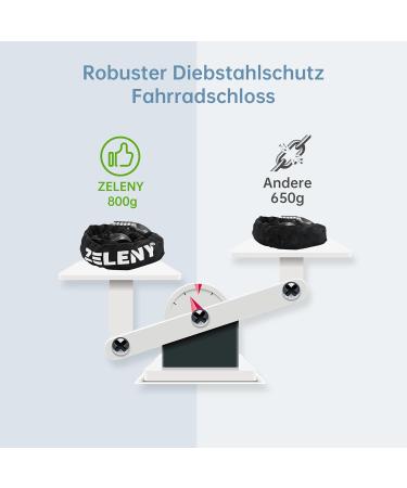 Zeleny High-Safety Bicycle Lock - 7mm 90cm Chain with 5-Digit Code for Bikes Motorcycles & e-Scooters - Buy Online on GoSupps.com