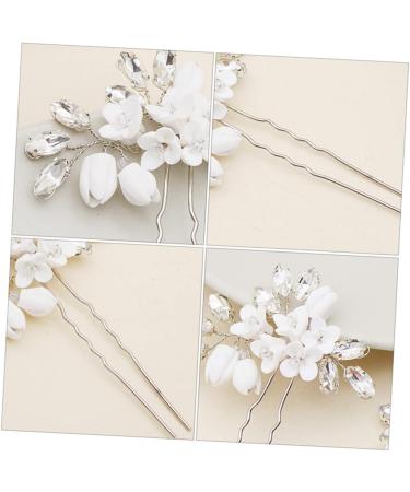 minkissy 1pc Hairpin Bridesmaid Hair Pin Flower Hair Clip Hair Fork Retro Wedding Party Headpiece Bridal Hair Jewelry Wedding Hair Clips Hair Pin for Women Hair Stick Alloy Simple - Buy Online on GoSupps.com