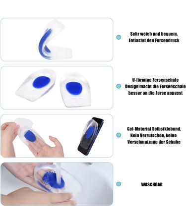 Takuza Heel Spur Inserts - Orthopedic Gel Insoles for Plantar Fasciitis Relief - 2 Pairs - Blue (L) - Buy Online on GoSupps.com