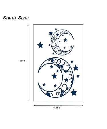 TopFunny Semi Permanent Tattoos for Women Men Girls - Waterproof, Long-Lasting 1-2 Weeks Stickers with Realistic Flower Butterfly Moon Designs - Buy Online on GoSupps.com