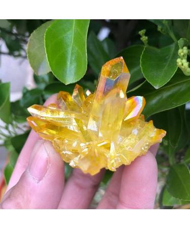 for 1pcs Orang Aura Quartz Crystal VUG Titanium Bismuth Silicon Cluster Rainbow PINGJIUYIN Crystal Cluster - Buy Online on GoSupps.com