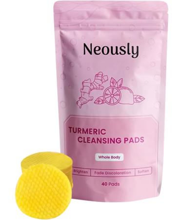 Turmeric Kojics Acids Pads Neously | 80 Pieces Turmeric Whitening Cotton Pads | Kojics Acids And Turmeric Cleansing Pads | Turmeric Facial Pads To Reduce Blemishes - Buy Online on GoSupps.com