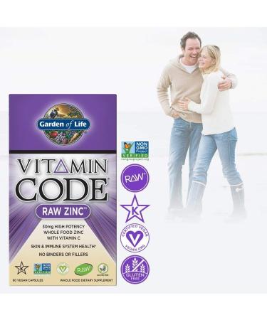 Garden of Life Vitamin Code Zinc Vegan Capsules - 60 CT - Buy Online on GoSupps.com