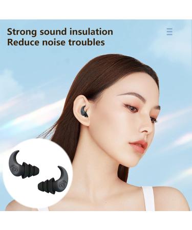 YOXIER Sleep Earplugs Ear Protector Night Deep Sleeping Earplugs No Pain Daily Use Black Small - Buy Online on GoSupps.com