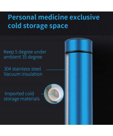 Insulin Refrigerated Cup Portable Insulin Cooler Bottle 36Hrs Cooling Drug Reefer Small Cold Refrigerator Medicine Refrigerated Mini Case Diabetic Medical Cooler (Silver) - Buy Online on GoSupps.com