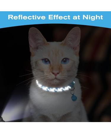 Tagme Cat Neck Band - Reflective 2-Pack with Name/Address Shield for Cats & Puppies | Sky Blue 18-28 cm - Buy Online on GoSupps.com