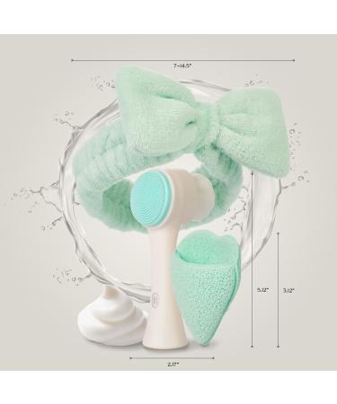 Bella Ciao 3-in-1 Facial Skin Care Set | Makeup Remover Pads Plush Headband & Dual Function Face Brush for Exfoliation & Cleansing | Ultimate Skincare Solution - Buy Online on GoSupps.com