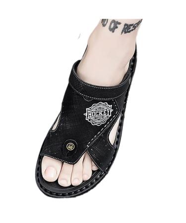 MisFun Bunion Splints Sandals for Men Non-Slip Bunion Correction Sandals Comfort Large Toe Bone Correction Flip Flops Very Suitable for You Who Suffer From Bunion 6.5 Black