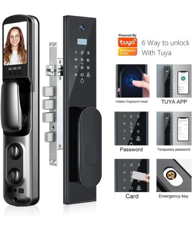 Automation WiFi Visual Smart Fingerprint APP Remote Control Password Door Lock Home Anti-Theft Electronic Lock (Color : Sky Blue Size : 30X240MM) (Sky Blue 30X388MM) - Buy Online on GoSupps.com