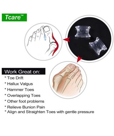 Buy TCARE Gel Toe Separators - 2 Pairs for Bunions & Corns Relief | Orthopedic Correction Pads - Buy Online on GoSupps.com