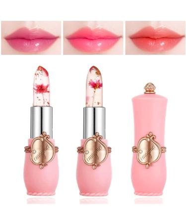 LZYLLS 2 Pack Crystal Jelly Flower Lipstick Magic Temperature Color Change Lip Gloss Lip Stick PH Clear Magic Lipstick Long Lasting Nutritious Moisturizing Lip Balm(Set A) 1+2 - Buy Online on GoSupps.com