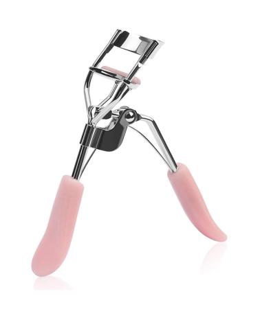 Eyeline pliers made of stainless steel with 2 replacement silicone pads in pink extra volume eyelash shapers make -up tool for curved eyelashes eyelash curler