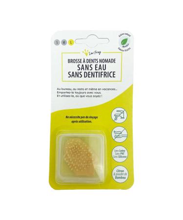 Lov'frog - toothbrush nomade adults - bamboo powder & menthol - with storage box - without latex without PVC without silicone - manufactured in Italy - Size L