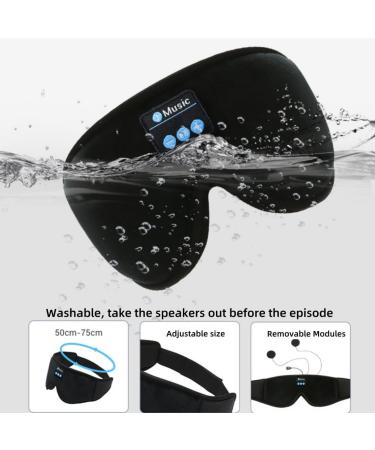 Wireless Bluetooth Sleep Music Eye Mask - 3D Blackout Headset with Breathable Stereo Sound - Buy Online on GoSupps.com