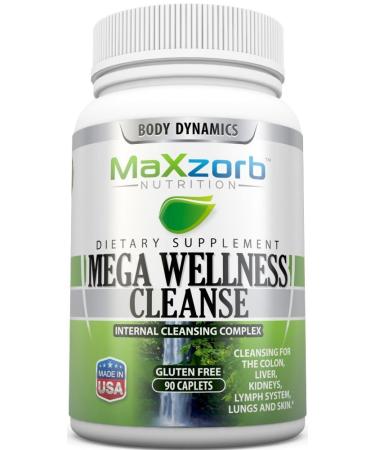 Mega Wellness Internal Cleanse Cleansing Complex  Natural Herbal Detox Cleanse  90 caplets