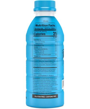 Prime Hydration Drink Sports Beverage "BLUE RASPBERRY " Naturally Flavored 10% Coconut Water 250mg BCAAs B Vitamins Antioxidants 835mg Electrolytes 25 Calories per 16.9 Fl Oz Bottle (Pack of 12) Blueberry 500 ml (Pack of 12) - Buy Online on GoSupps.com