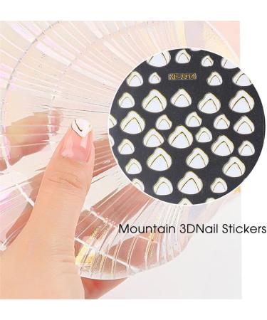 Star Silver Gold Lines Stripe Geometric Nail Art Decoration 3D Nail Sticker Transfer Stickers Shining Decals(1) Style1 - Buy Online on GoSupps.com
