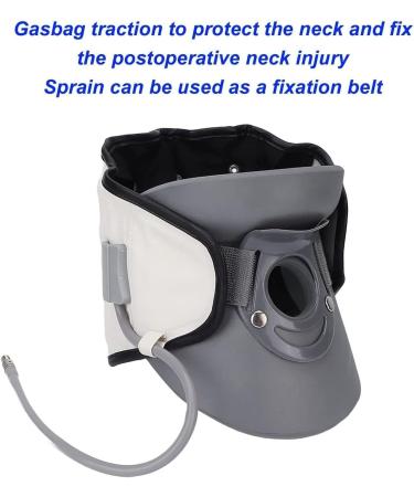 Jlasdr Neck Protection Ruff | Cervical Traction & Pain Relief with Back Support Cushion | International Shipping Available - Buy Online on GoSupps.com