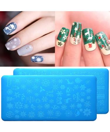 Lurrose 8-Piece Christmas Nail Stamping Plates - Stainless Steel Nail Art Stamps for DIY Manicure - Impressive Nail Art Kit - Buy Online on GoSupps.com