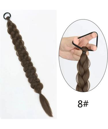 Ponytail Extension 24 Inch Long Straight Natural Soft Synthetic Hair Piece for Women Ponytail Extension with Elastic Tie Daily Wear Ponytail Hair Extension(8L) - Buy Online on GoSupps.com