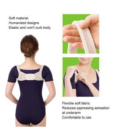Hunchback Correction Belt & Shoulder Brace - Beige Lumbar Support Posture Corrector for Men & Women | Breathable Back Support - Buy Online on GoSupps.com
