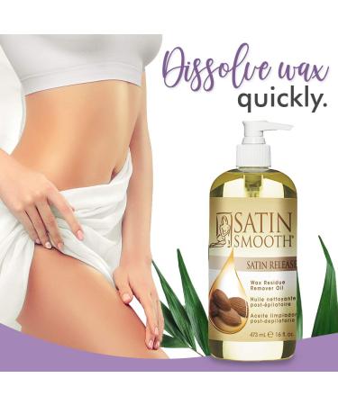 Satin Smooth Satin Release Wax Residue Remover Oil 16 oz - Gentle Wax Cleanser (1 Pack) - Buy Online on GoSupps.com