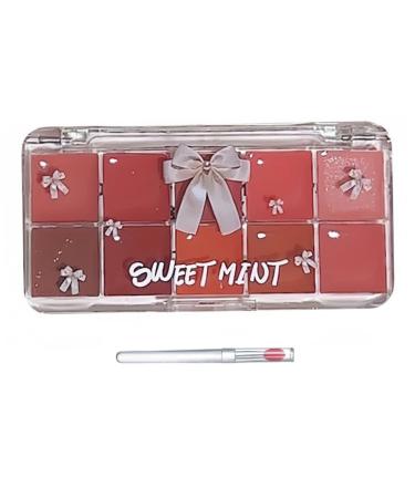 Pastoralist 10 color lip palette jelly lip gloss palette 10 color moisturizing lip palette high pigmented lipstick palette long lasting lip gloss vibrant lip gloss for women and girls