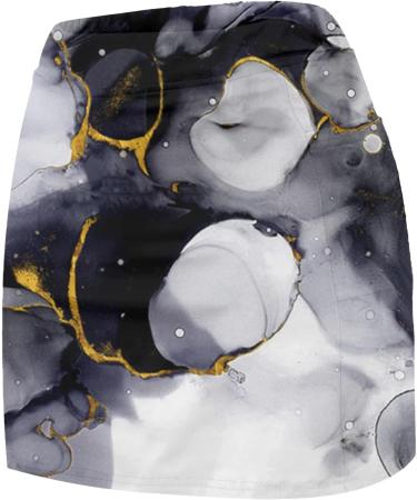 iOoppek Women's Solid Color Mid Waist Yoga Skirt with Pockets | Black Corduroy Workout Skirt - International Shipping Available - Buy Online on GoSupps.com
