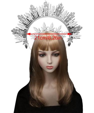 amangul HaloCrown Headband Material Kits VirginMary Church Costume Headband SunGoddess Hairband Female Tiaras Headdress(Ts20F Golden Sun) - Buy Online on GoSupps.com